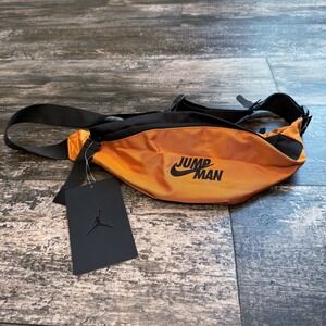 Jordan Jumpman Waist Bag Fanny Pack Orange‎ Black Mens Size Large Adjustable NWT